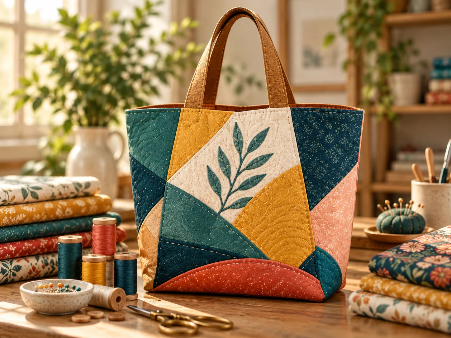 Handmade patchwork tote bag from Bag Bonanza